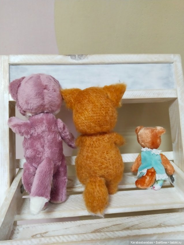 Розовая лисица — Авторские игрушки (фото 5)