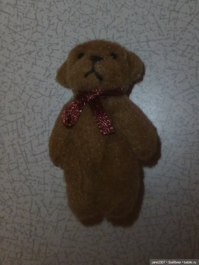 Миниатюрный мишка ручной работы для Барби, Момоко, Poppy Parker и других кукол в масштабе 1/6