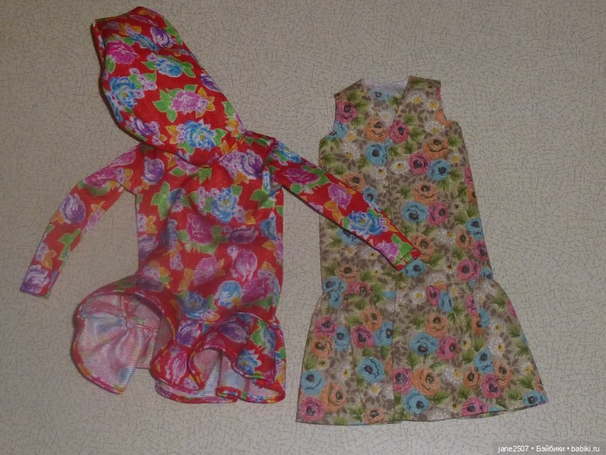 Цветочные платья для Барби пышек Curvy - оригинальное Mattel BMR1959 и Handmade - новые (фото 5)
