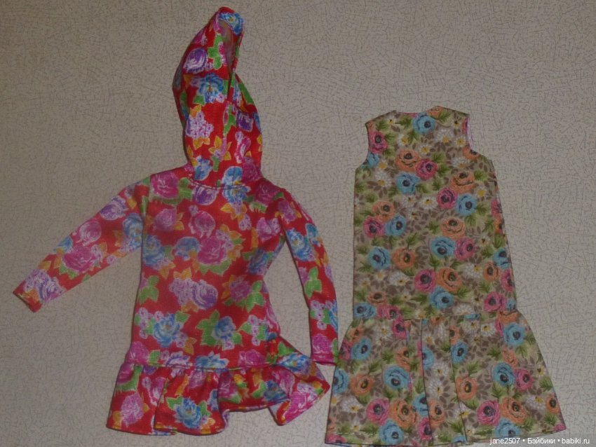 Цветочные платья для Барби пышек Curvy - оригинальное Mattel BMR1959 и Handmade - новые (фото 4)