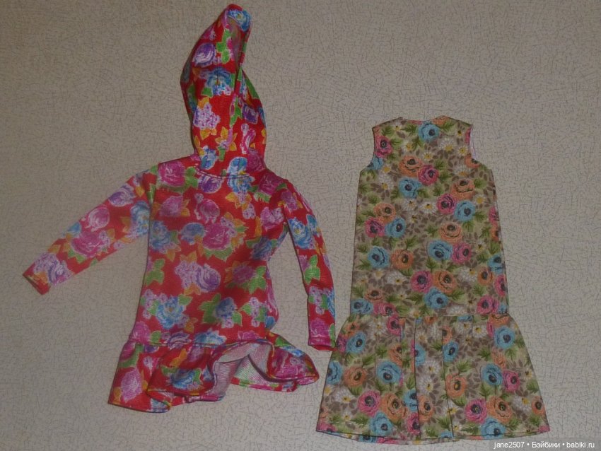 Цветочные платья для Барби пышек Curvy - оригинальное Mattel BMR1959 и Handmade - новые (фото 2)