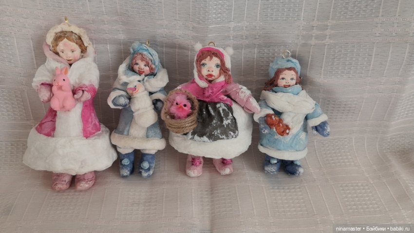 Ватные елочные игрушки — Авторские игрушки