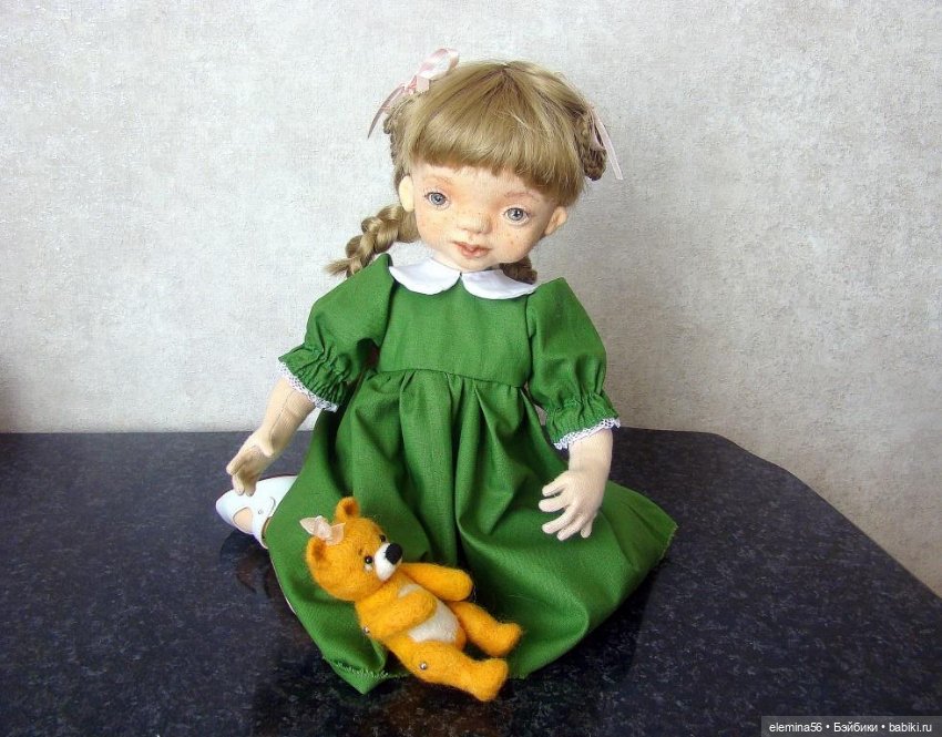 Интерьерная кукла: Лягушонок Лидочка (фото 5)
