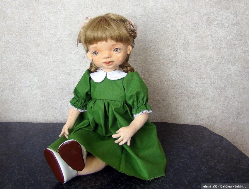 Интерьерная кукла: Лягушонок Лидочка (фото 6)