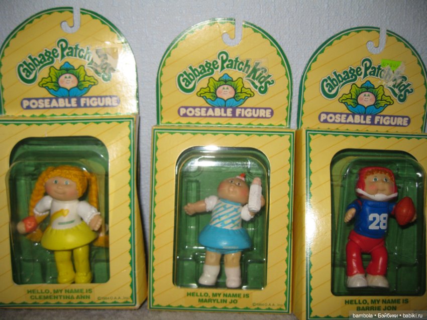 Винтажные фигурки мини-капустки новые в упаковке 1984г (фото 2)