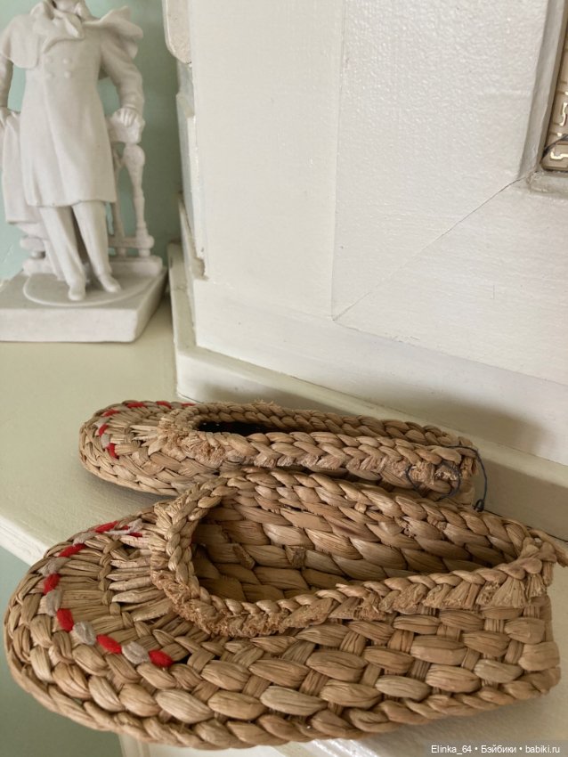 Лапти винтаж 1982 г — Обувь для кукол (фото 2)