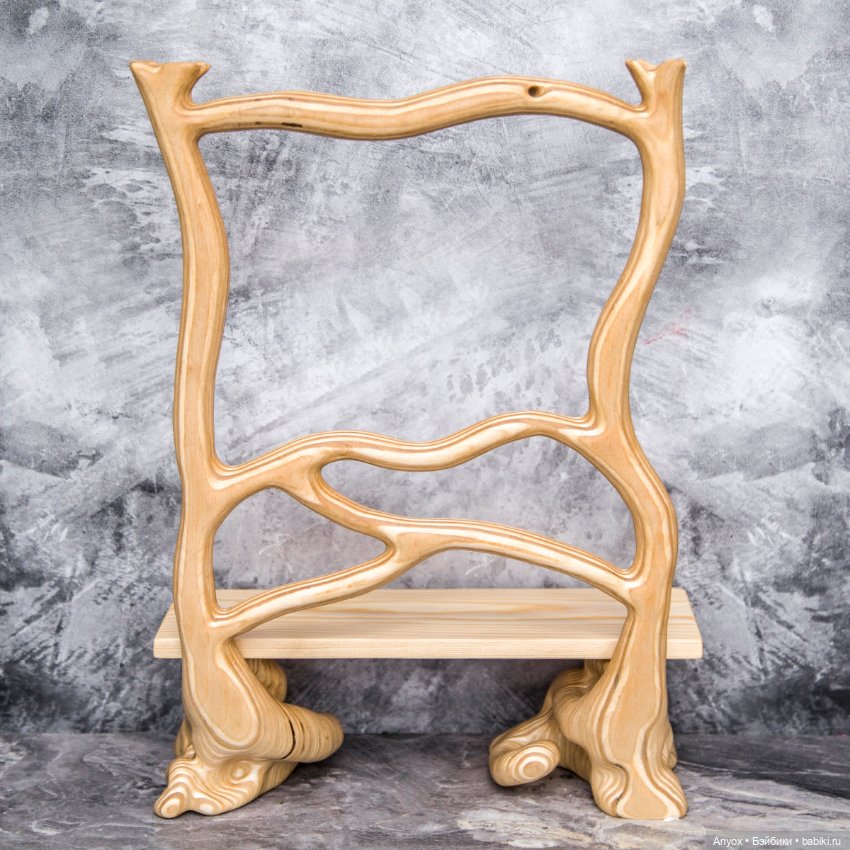 Лавочка с глицинией для 1/4 МСД кукол