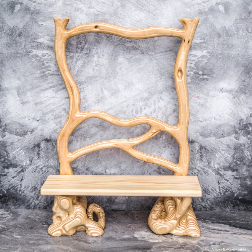 Лавочка с глицинией для 1/4 МСД кукол (фото 10)