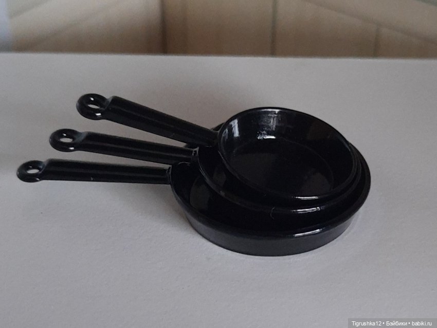 Набор сковородок #3 — Миниатюра для кукол