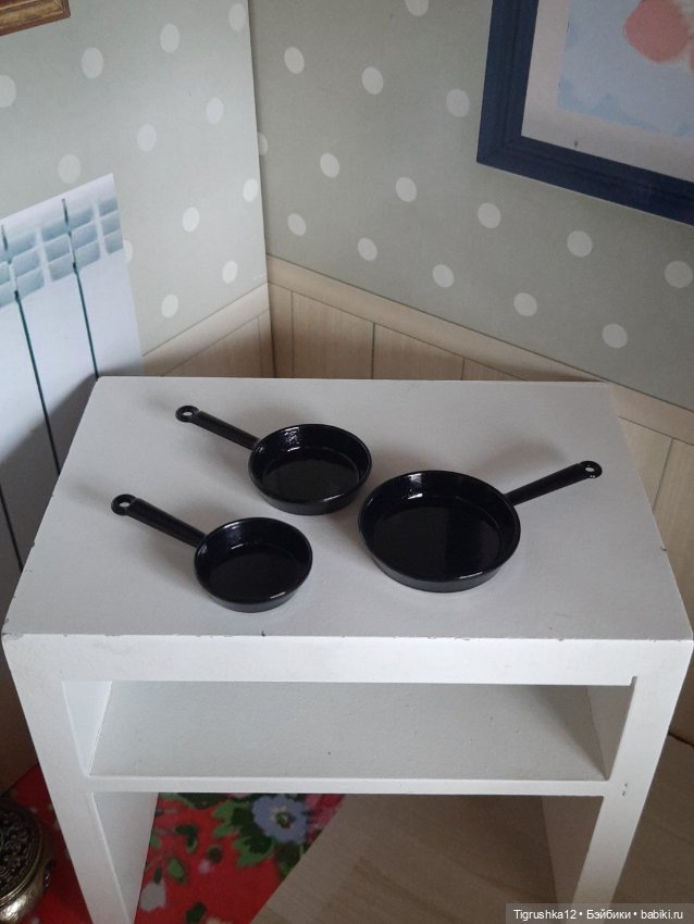 Набор сковородок #3 — Миниатюра для кукол (фото 7)