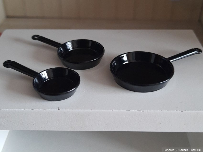 Набор сковородок #3 — Миниатюра для кукол (фото 4)