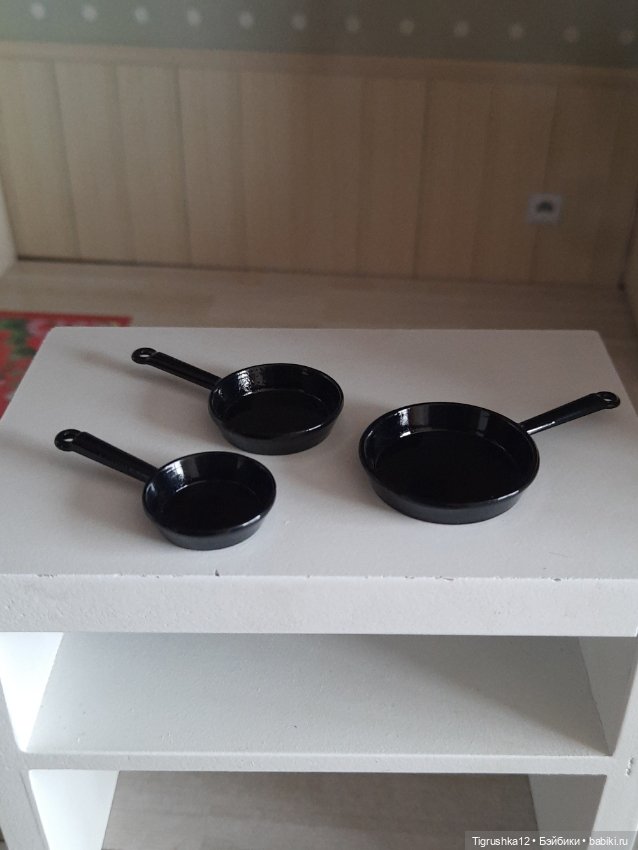 Набор сковородок #3 — Миниатюра для кукол (фото 6)