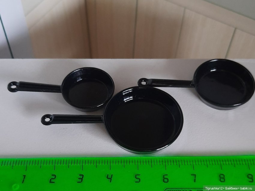 Набор сковородок #3 — Миниатюра для кукол (фото 9)