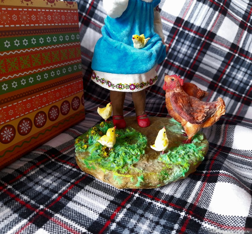 Девочка с цыплятами — Авторские игрушки (фото 3)