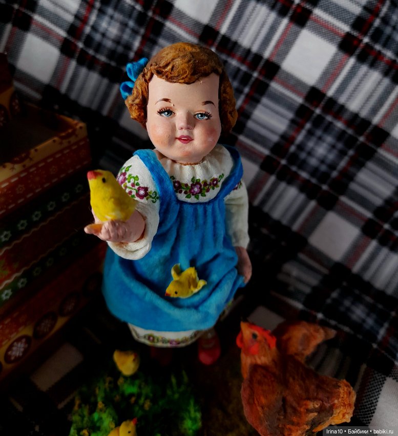 Девочка с цыплятами — Авторские игрушки (фото 6)