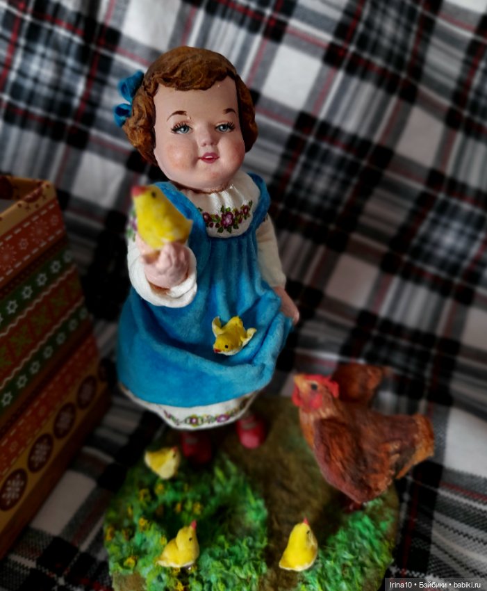 Девочка с цыплятами — Авторские игрушки (фото 2)