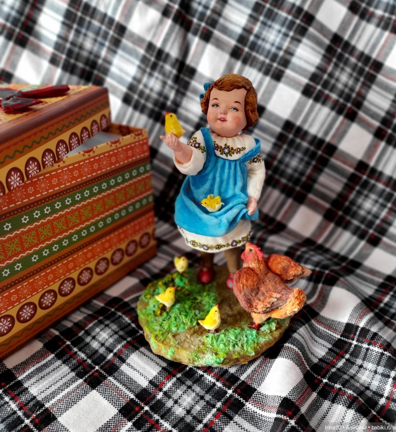 Девочка с цыплятами — Авторские игрушки