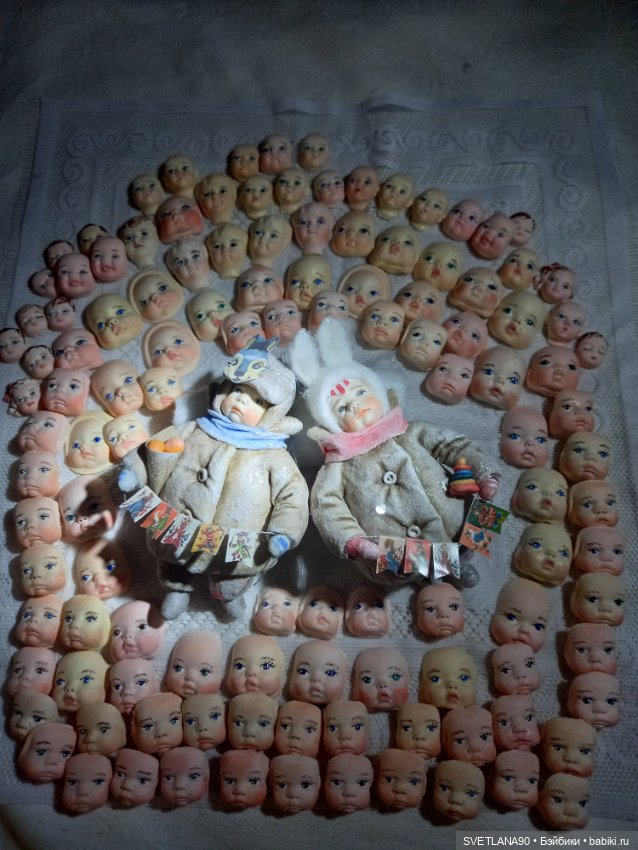 Личики для ватной елочной игрушки (фото 4)