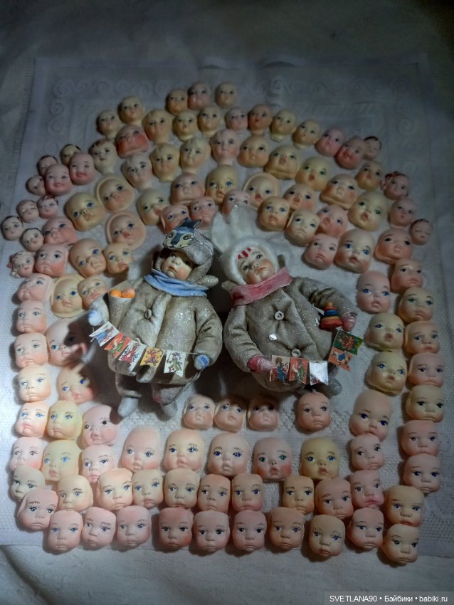 Личики для ватной елочной игрушки (фото 5)