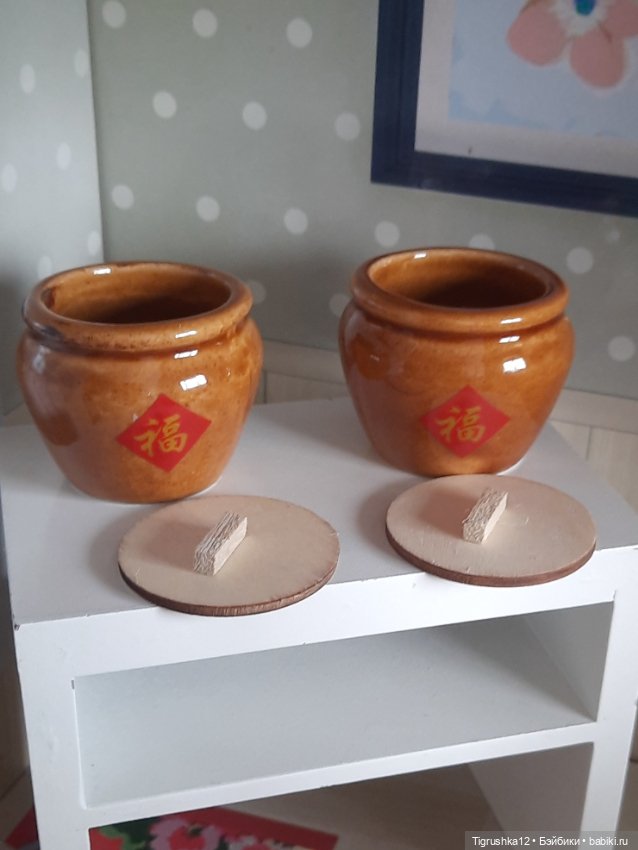 Горшочки керамика — Миниатюра для кукол (фото 5)