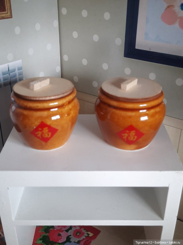 Горшочки керамика — Миниатюра для кукол (фото 2)