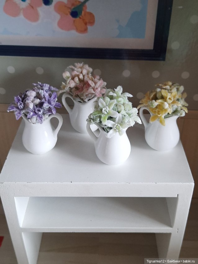 Цветы в кувшинах — Миниатюра для кукол (фото 3)