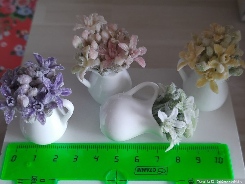 Цветы в кувшинах — Миниатюра для кукол (фото 8)