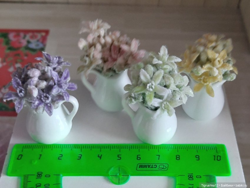 Цветы в кувшинах — Миниатюра для кукол (фото 5)