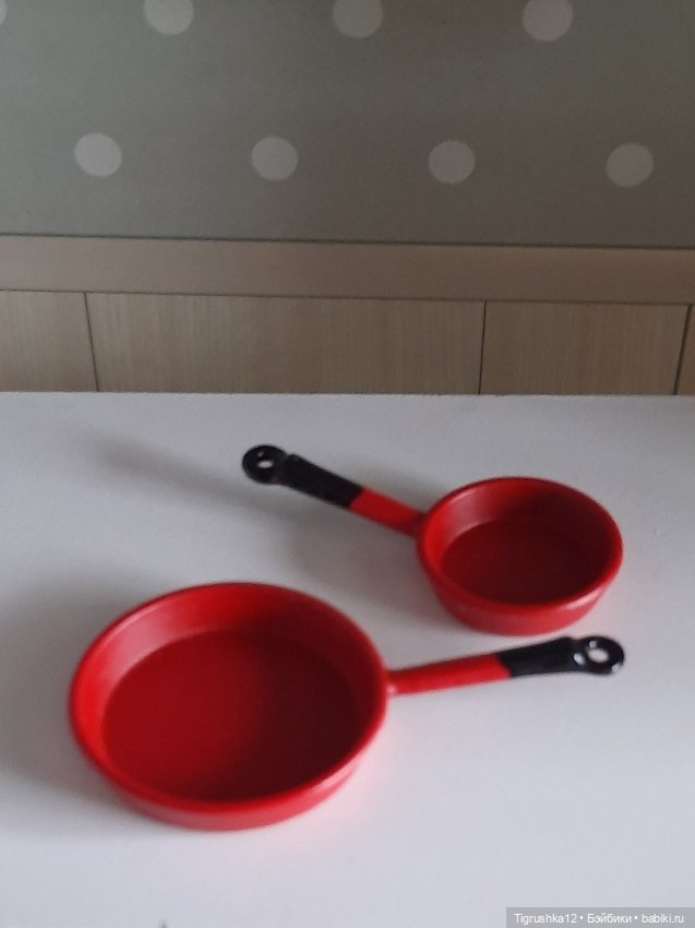 Набор сковородок # — Миниатюра для кукол (фото 3)