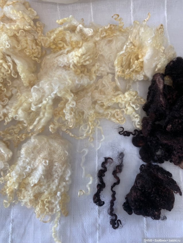 Локоны овечки 65 грамм — Парики и волосы (мохер) для кукол (фото 6)