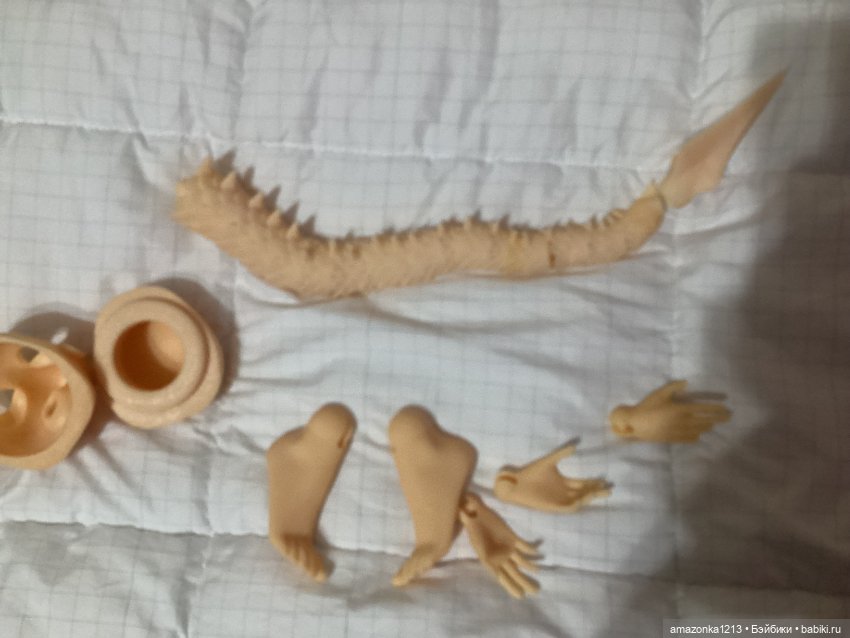 Обменяю или продам .Голова и другие части тела от авторской куклы. Цена за все (фото 4)