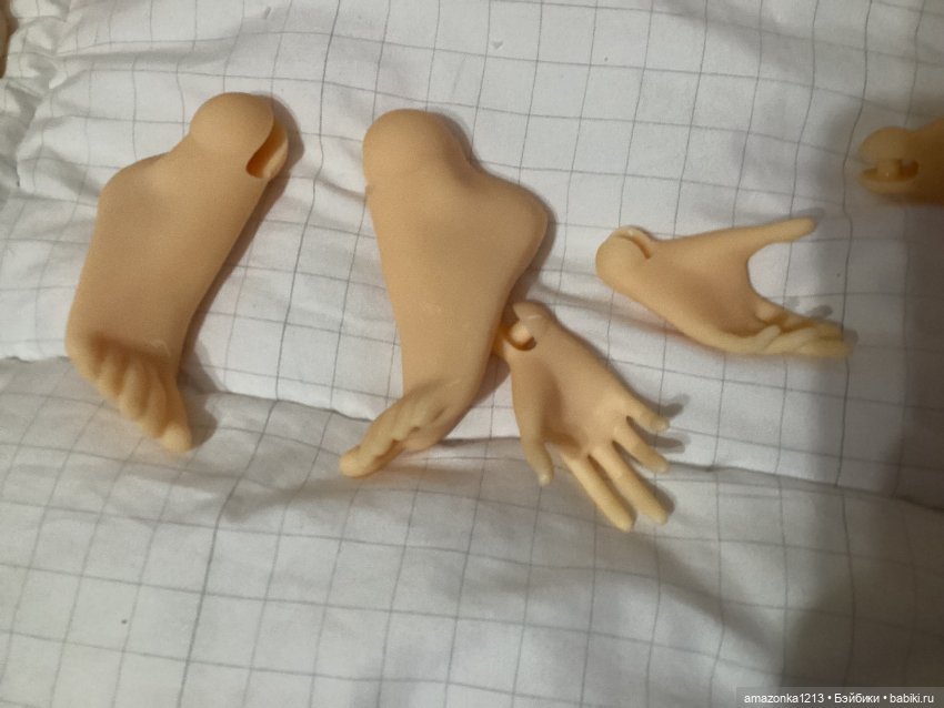 Обменяю или продам .Голова и другие части тела от авторской куклы. Цена за все (фото 5)