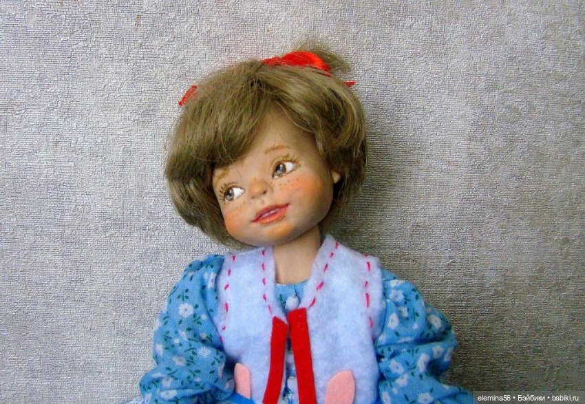 Мари. Авторская кукла в смешанной технике