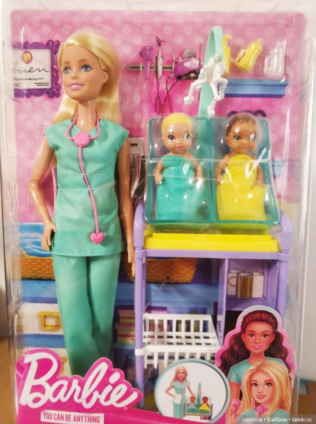 Barbie Careers Doll Врач с двумя малышами