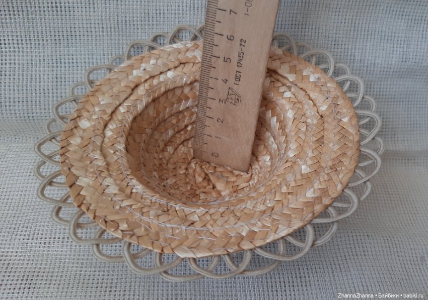 Французская шляпка для антикварной куклы (фото 4)