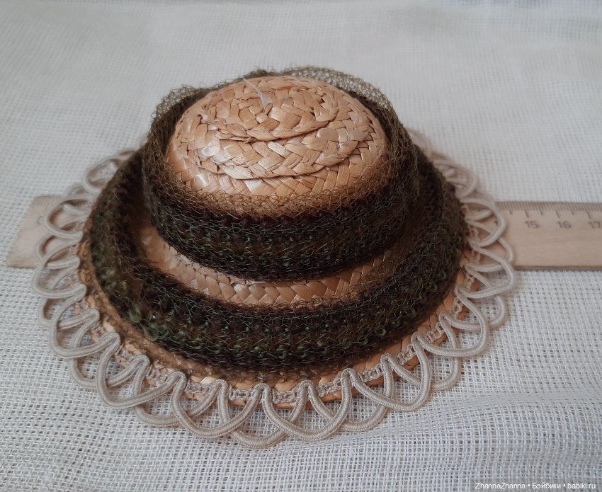 Французская шляпка для антикварной куклы