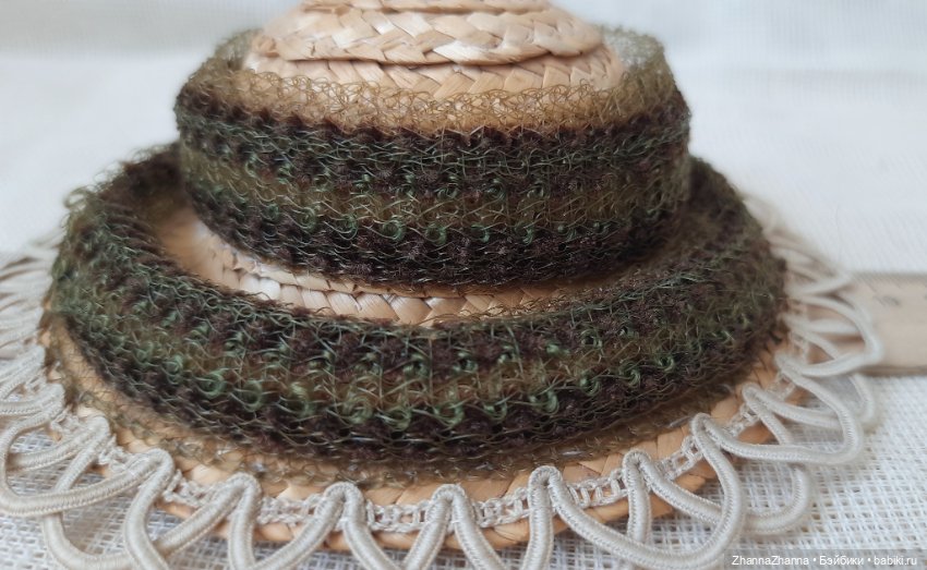 Французская шляпка для антикварной куклы (фото 2)