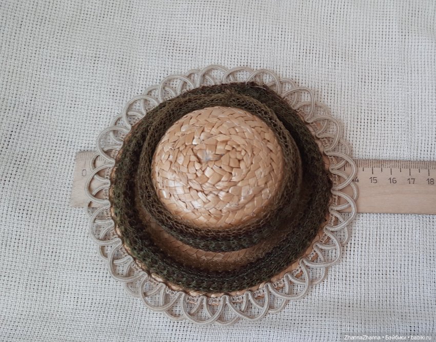 Французская шляпка для антикварной куклы (фото 3)