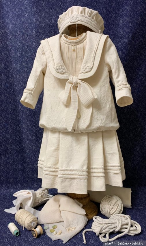 Костюм для антикварной куклы (фото 9)