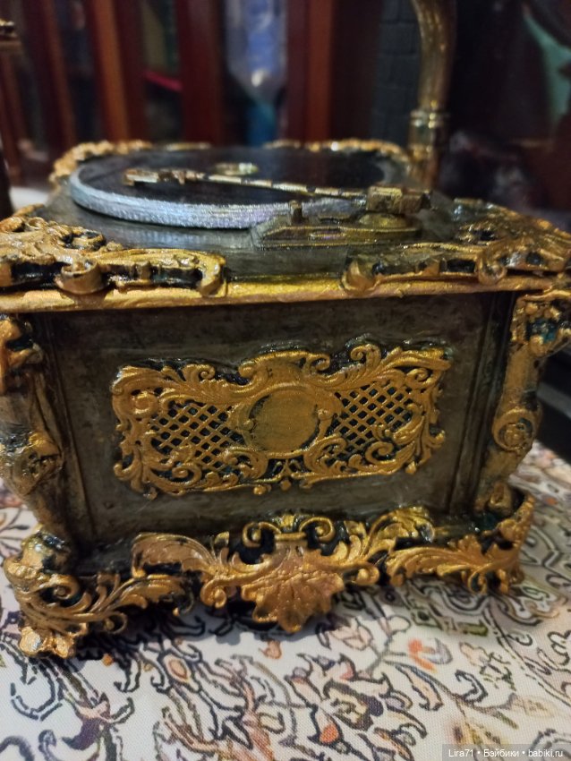 Граммофон музыкальная шкатулка (фото 7)