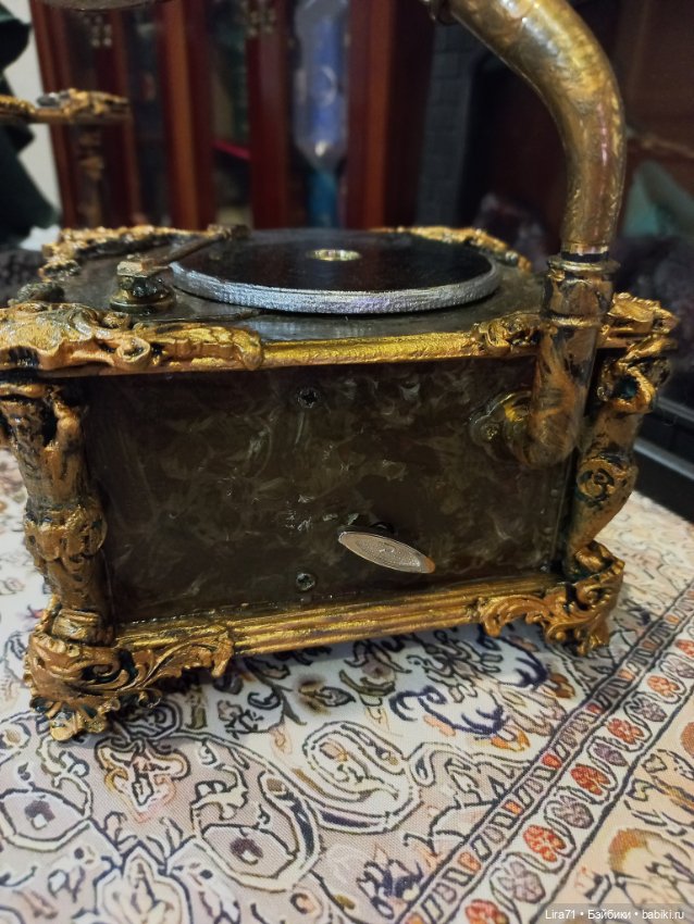 Граммофон музыкальная шкатулка (фото 6)