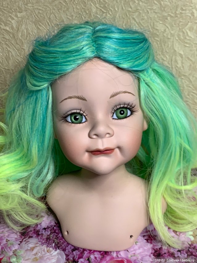 Фарфоровая голова эльфийка в паричке