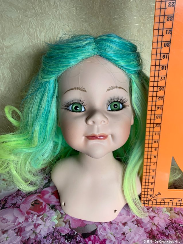 Фарфоровая голова эльфийка в паричке (фото 5)