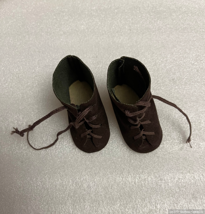 Замшевые ботиночки для антикварной или винтажной куклы