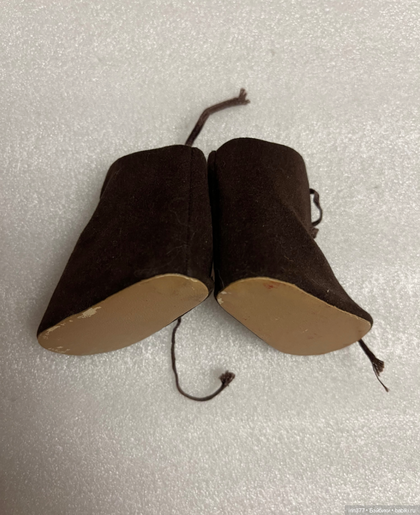 Замшевые ботиночки для антикварной или винтажной куклы (фото 5)