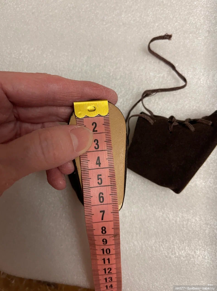 Замшевые ботиночки для антикварной или винтажной куклы (фото 8)