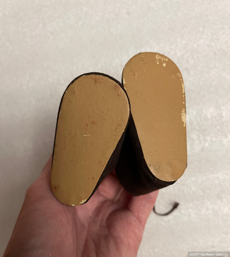 Замшевые ботиночки для антикварной или винтажной куклы (фото 6)