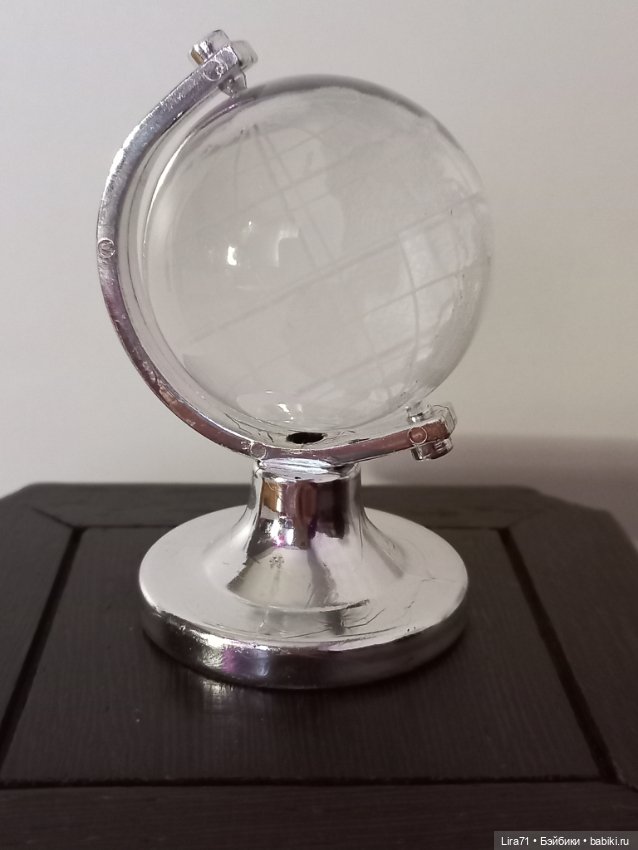 Глобус из стекла — Миниатюра для кукол