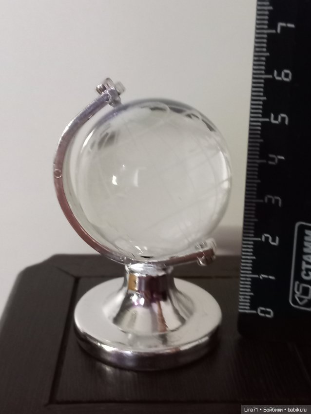 Глобус из стекла — Миниатюра для кукол (фото 5)