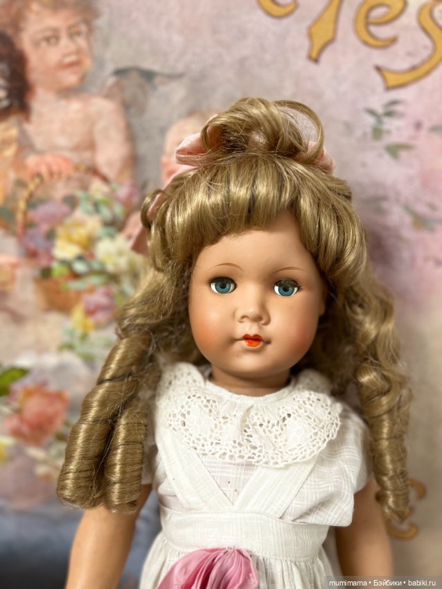 Большая винтажная кукла Sonneberg 500/8 1950 cо швейной машинкой Casige (фото 10)